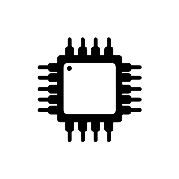 Foto microchip processor icoon