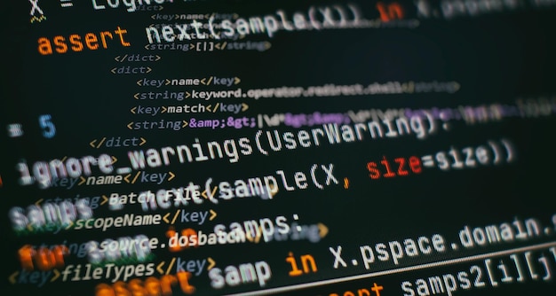 Фотография исходный код программирования html для разработки веб-сайтов. анализ журналов сервера.