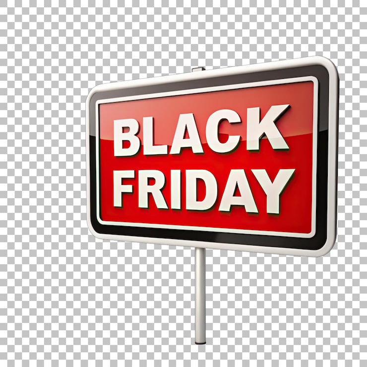 PSD 3d black friday skyltmall illustration