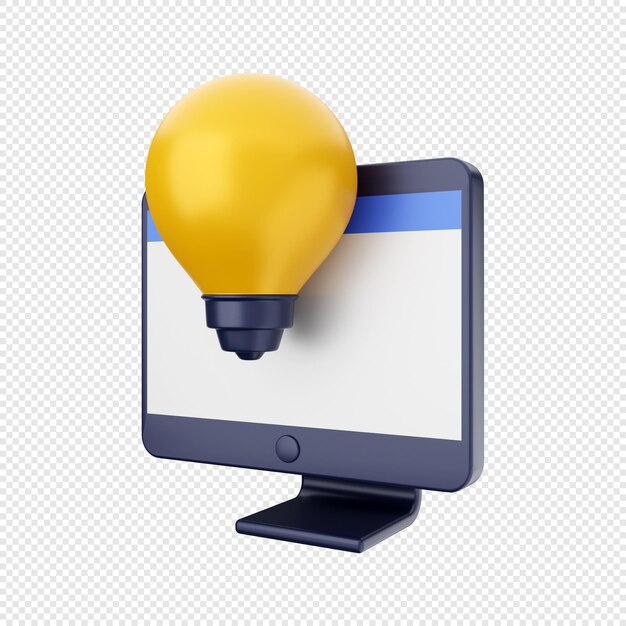 PSD 3d computerfunktion lampe idé