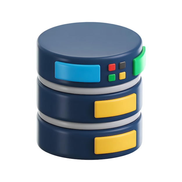 PSD 3d-databaseserver stapelicoon