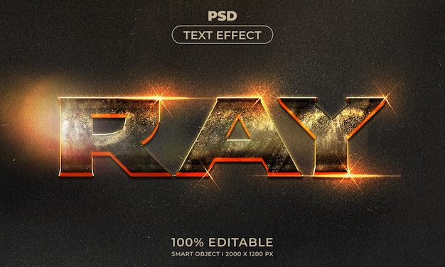 PSD 背景付きの 3d 編集可能なテキスト効果スタイル