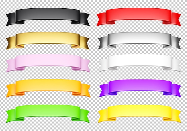 PSD 3d-etikett band set