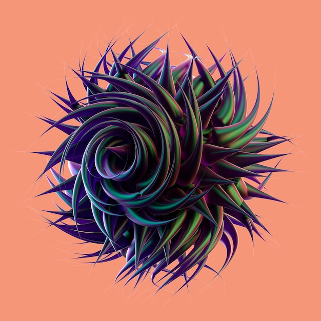 PSD 3d gengivelse abstrakt form krom