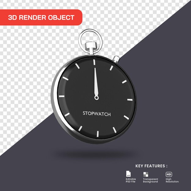 PSD 3d-gengivelse af stopursikon