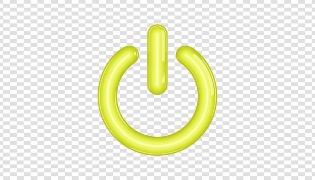 PSD 3d gerenderde power button icon