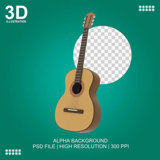 PSD 3d gi̇tar render