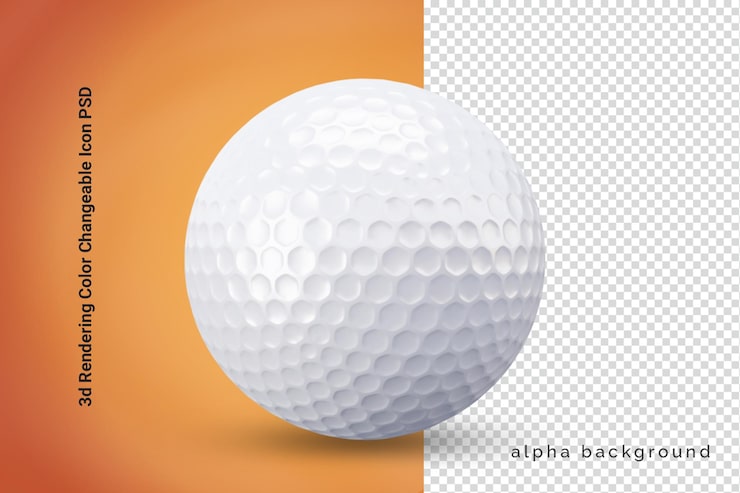 PSD 3d golf topu