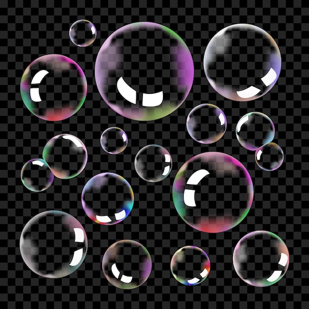 PSD 3d-gradient tvålbubbelelement set