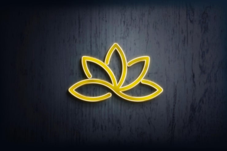 PSD 3d gyllen logo mockup