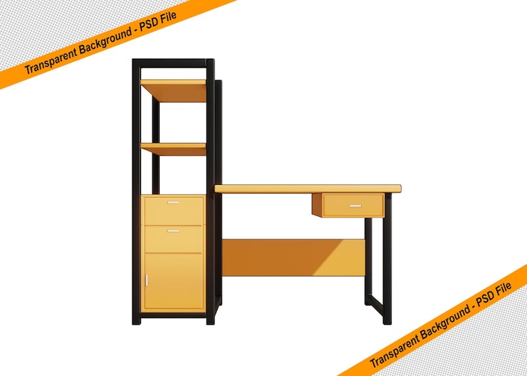 PSD 3d houten tafel pictogram geïsoleerd object