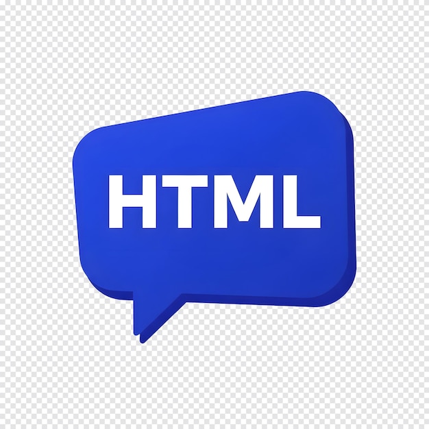 PSD 3d html значок речевого облака