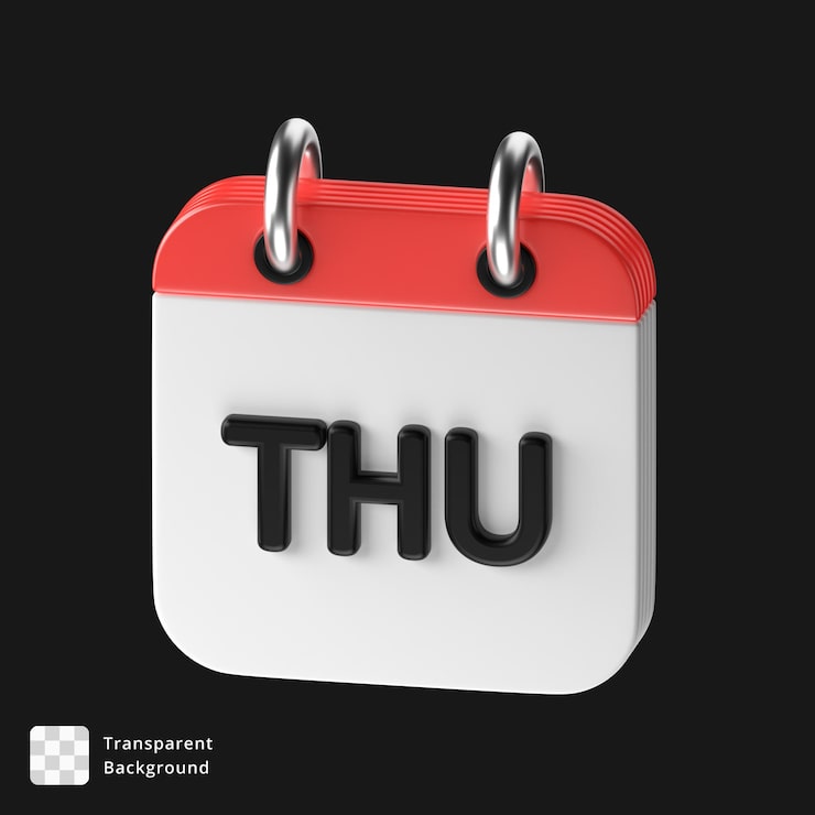 PSD 달력의 3d 아이콘
