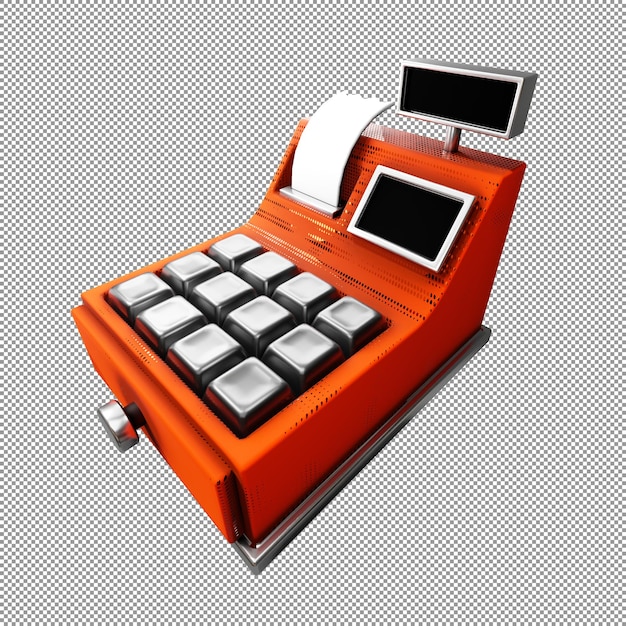 PSD 3d-ikon for e-handel kasseapparat
