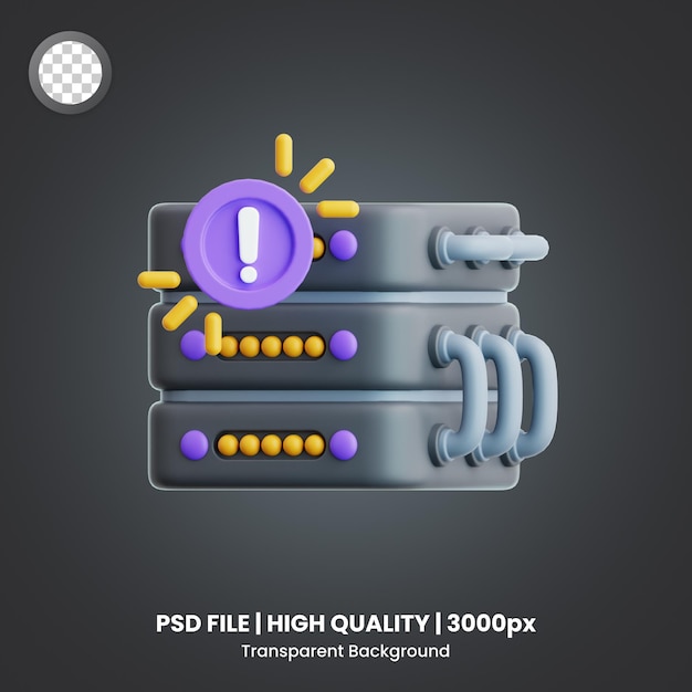 PSD 3d-ikon serverfeil