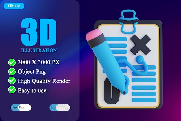 PSD 3d-illustrasjon strategi presentasjon 3