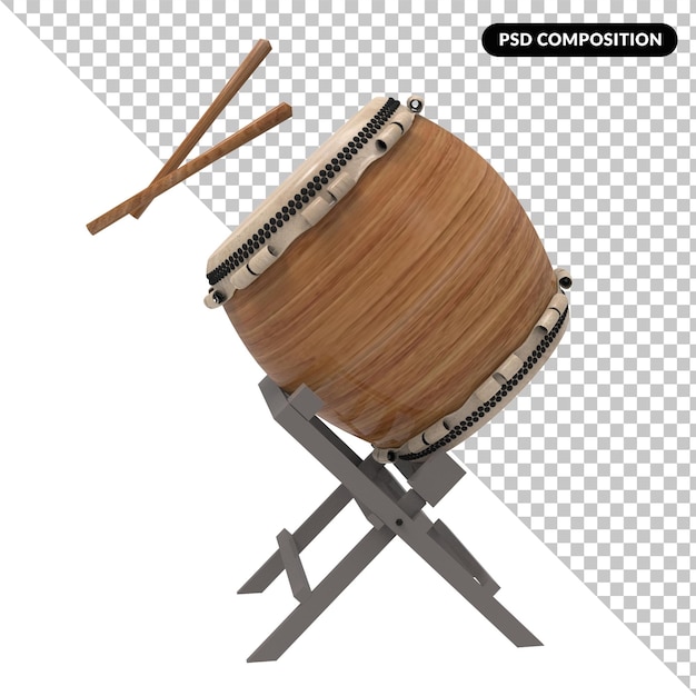 PSD 3d illustratie van ramadan drum
