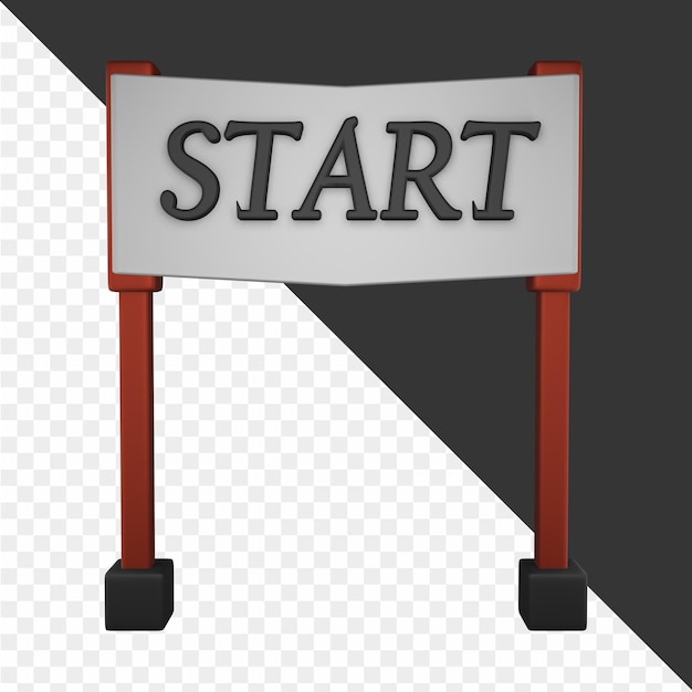 PSD 3d-illustraties van de marathon