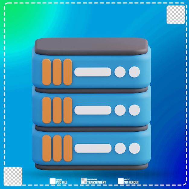 PSD 3d-illustration av lagringshantering 3
