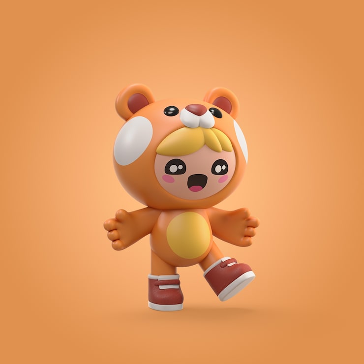3d kid with costume