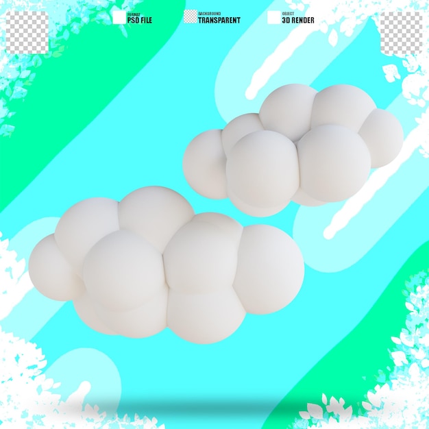 PSD 3d-kuvitus pilvi 2