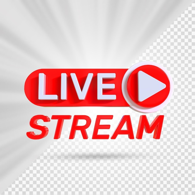 PSD 3d live streaming-elementer
