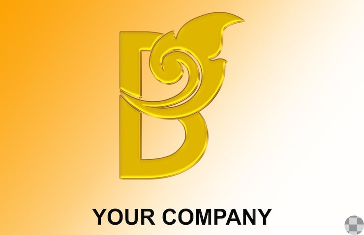 PSD 3d logo bokstav b