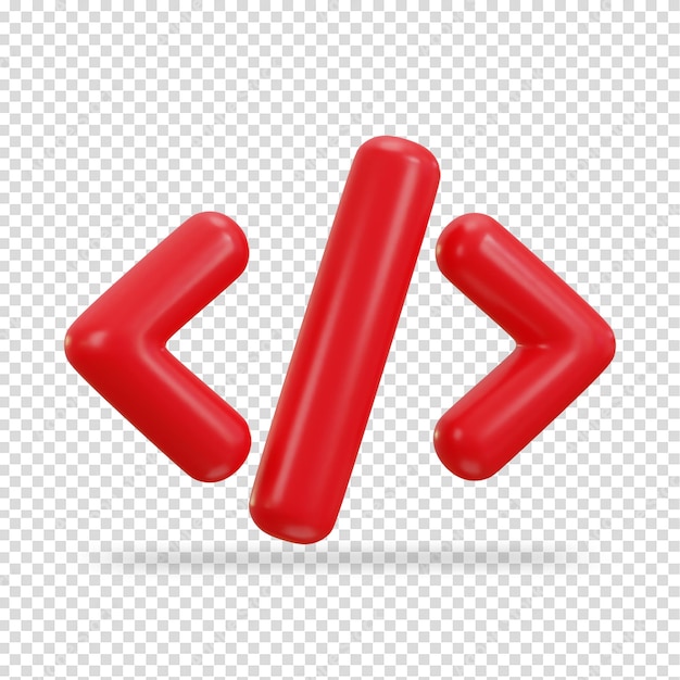 PSD 3d programmeringskode symboler programvare og webutviklingsikon