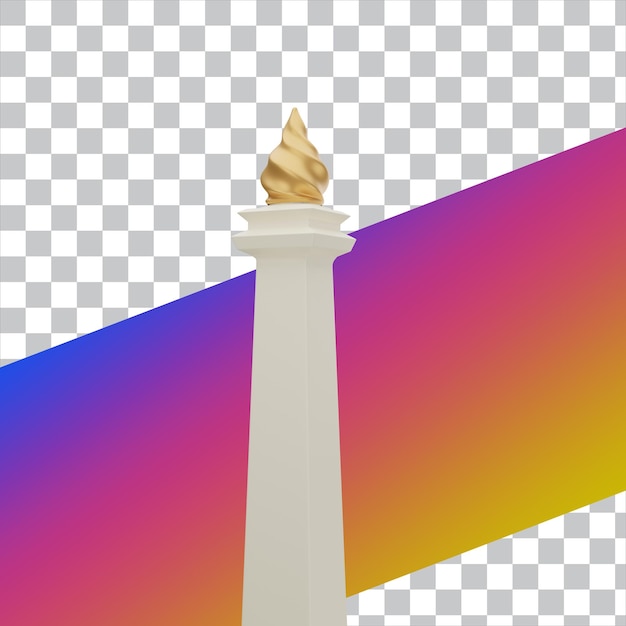 PSD 3d render monas isolert