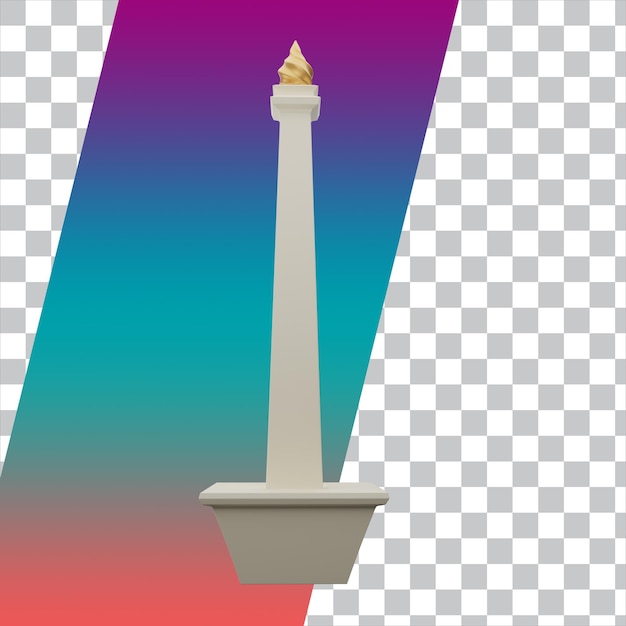 PSD 3d render monas isolert
