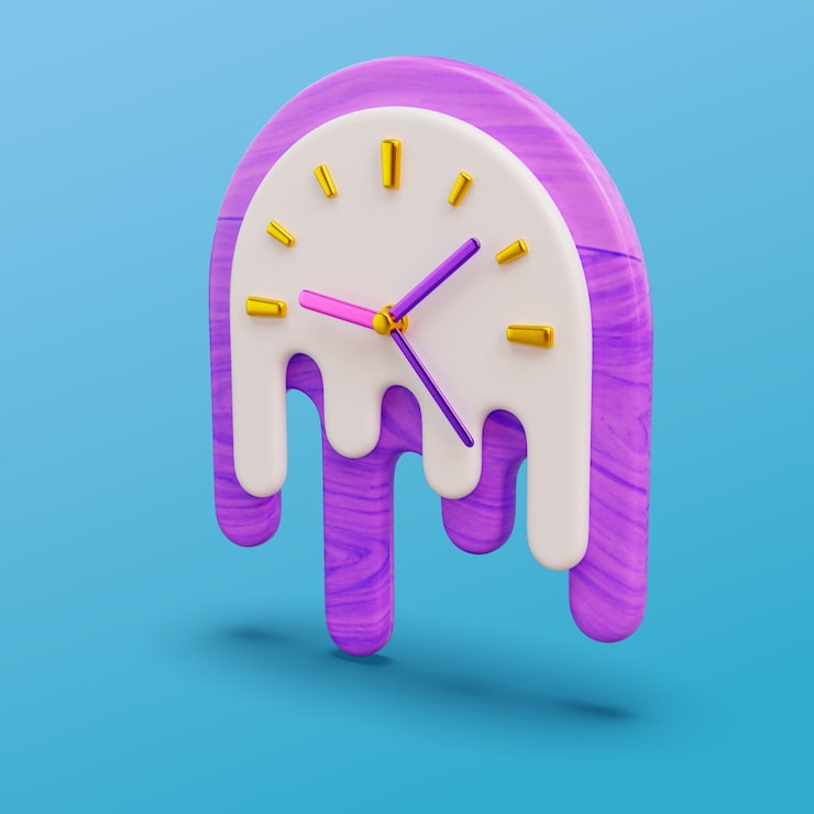 3d render of time icon