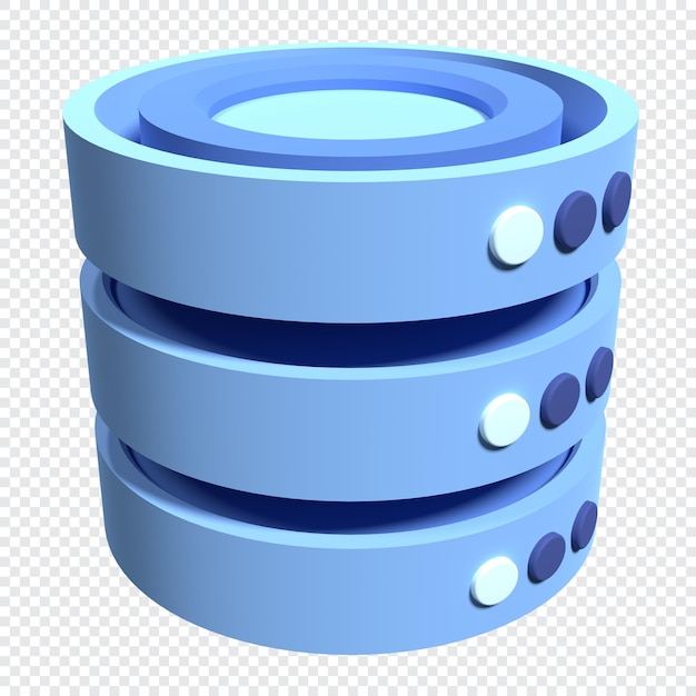 PSD 3d render van database database server 3d render pictogram netwerk en database computertechnologie 3d render illustratie