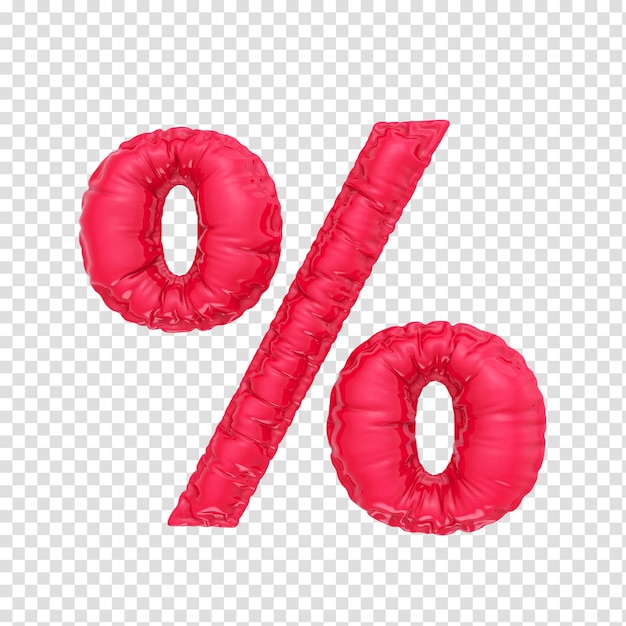 PSD 3d-renderat nummer transparent