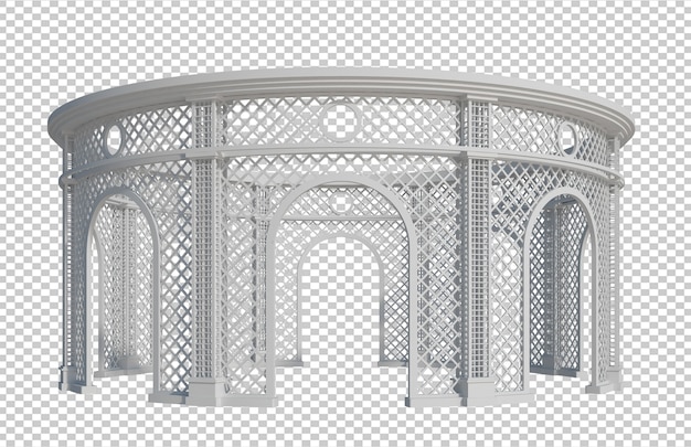 PSD 3d-rendering af bygningsstruktur isoleret