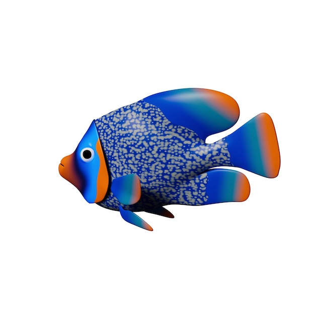 PSD 3d-rendering af dyr og ocean