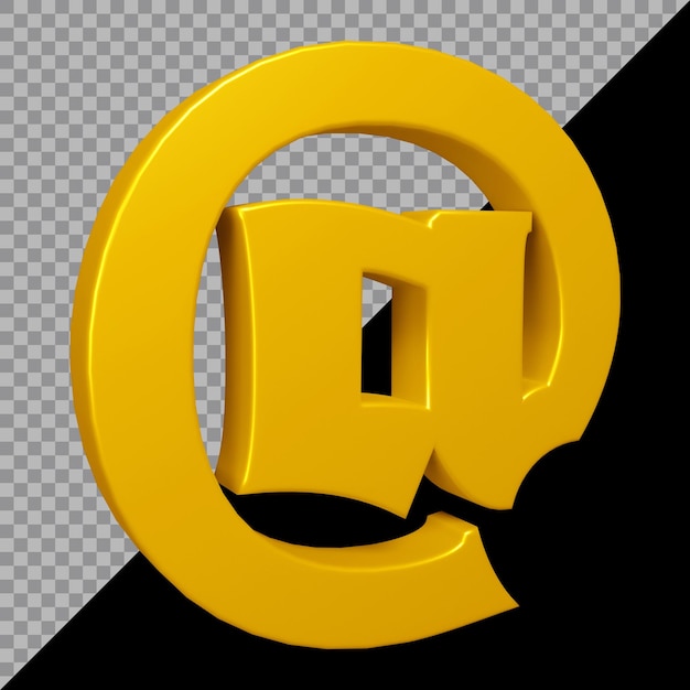 PSD 3d-rendering af symbol