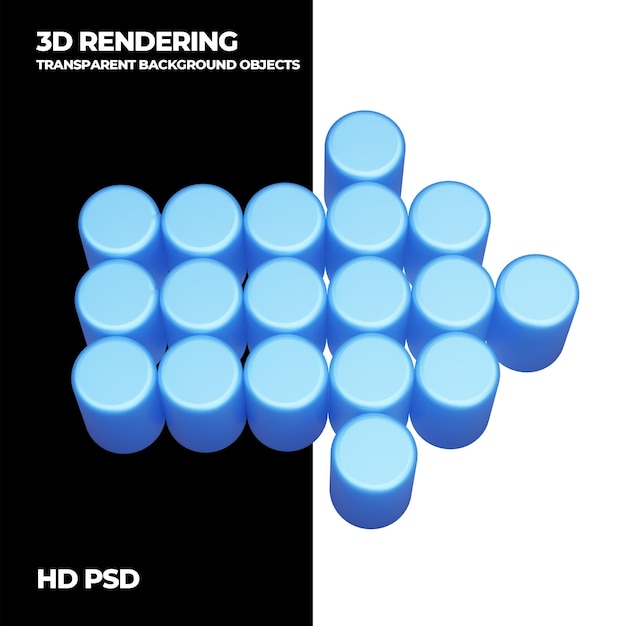 PSD การเรนเดอร์ 3 มิติ ลูกศร psd