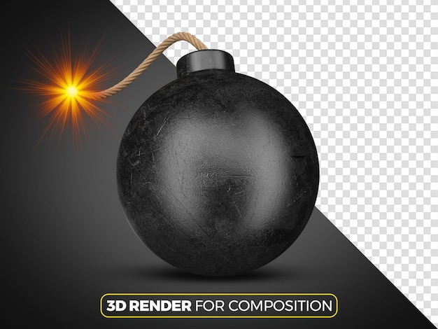 PSD 3d-rendering av bombexplosion