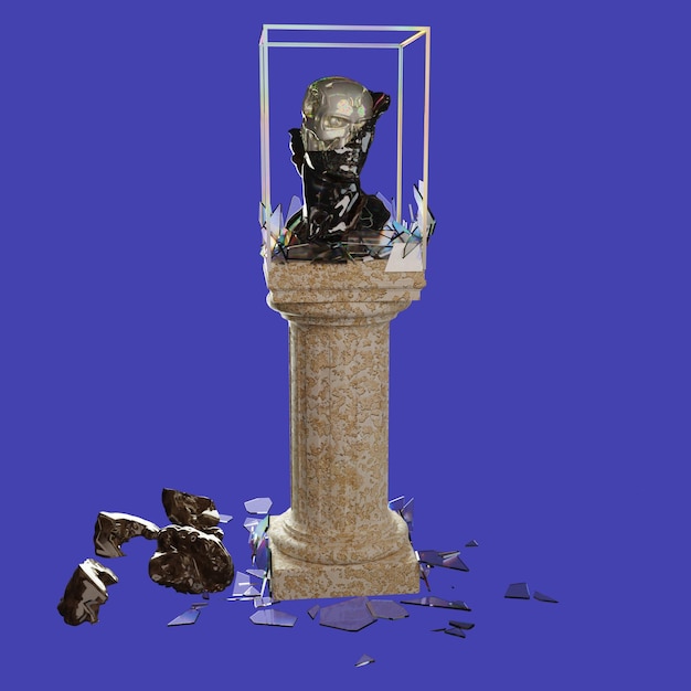 PSD 3d-rendering av objektformmodell