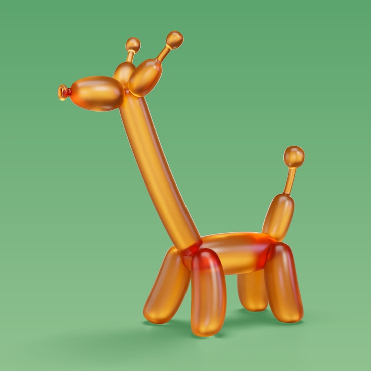 3d rendering of balloon animal