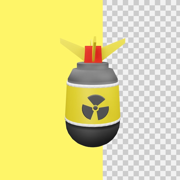 PSD 3d-rendering bom drop icoon