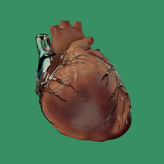 PSD 3d-rendering form objekt hjerte