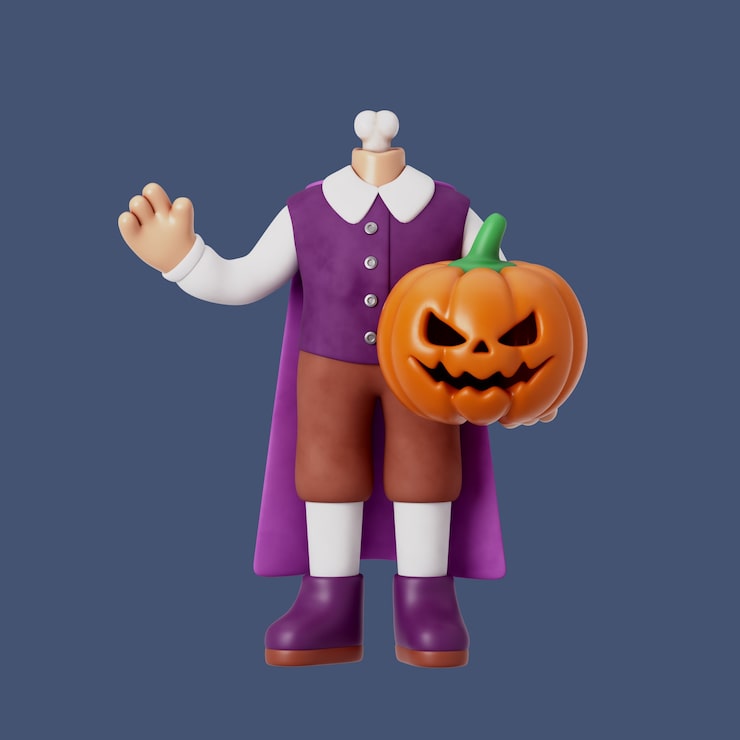 3d rendering of halloween icon design