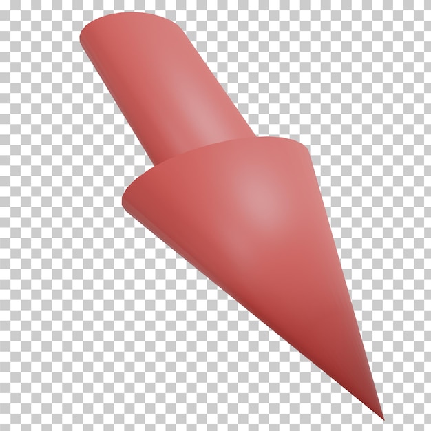 PSD 分離された 3 d レンダリングの赤い矢印