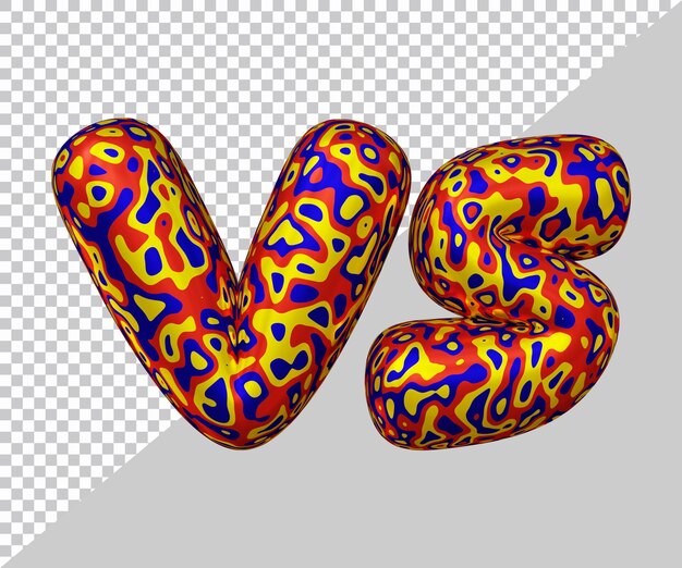 PSD 3d-renderöinti vs-tekstistä modernilla tyylillä