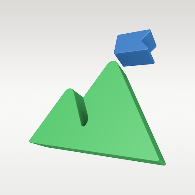 PSD 3d-renderöity ikoni paketti - symboli