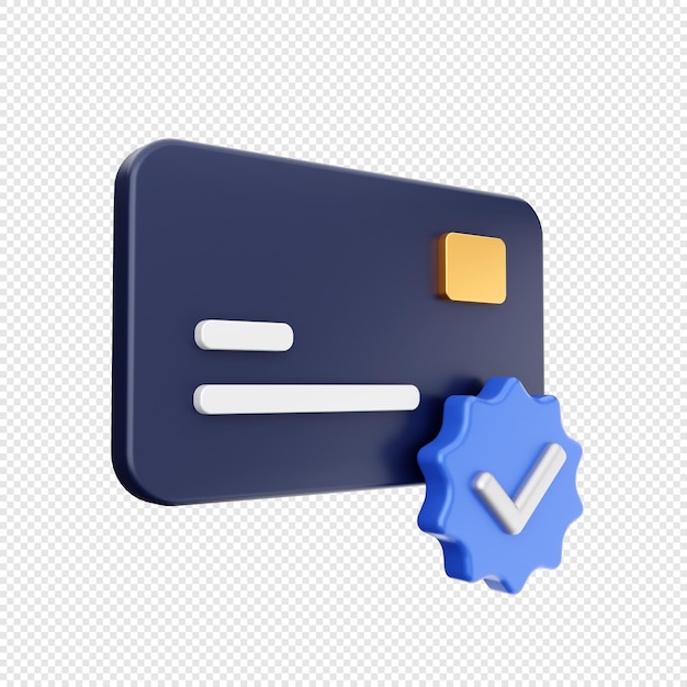 PSD 3d-renderöity maksuikoni-kuvitus
