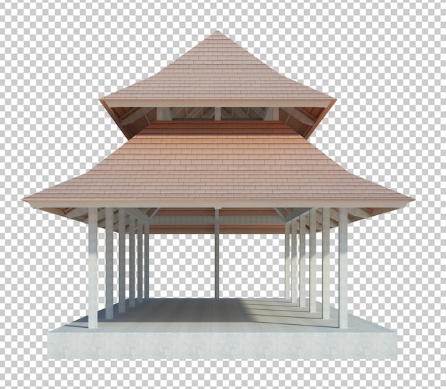 PSD 3d renderowanie struktury budynku na białym tle