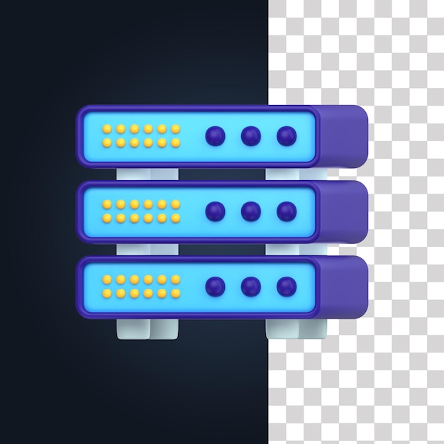 PSD 3d serverillustration