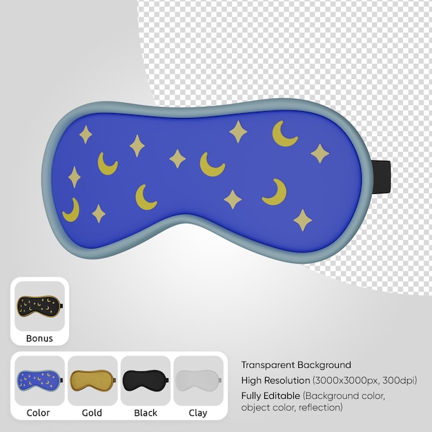PSD 3d søvnmaske